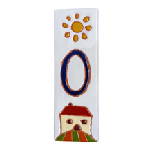 Load image into Gallery viewer, Ceramic house number tile - Italian villa, ceramic relief style