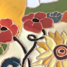 Load image into Gallery viewer, Round wall plate with Tuscan village scene, relief style - 40cm diameter