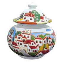 Load image into Gallery viewer, Biscotti jar with Tuscan village