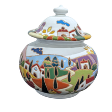 Load image into Gallery viewer, Biscotti jar with Tuscan village
