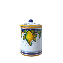 Load image into Gallery viewer, Storage canister with lid - small (19cm high) - Lemon