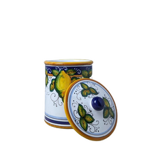 Load image into Gallery viewer, Storage canister with lid - medium (22cm high) - Lemon