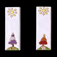 Load image into Gallery viewer, Ceramic house number tile - Italian villa, ceramic relief style