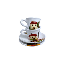 Load image into Gallery viewer, Espresso cup & saucer with Tuscan scene