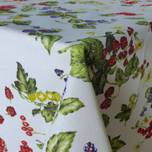 Load image into Gallery viewer, Rectangular cotton tablecloth - 135x190cm - 'frutti di bosco' (fruit of the forest)