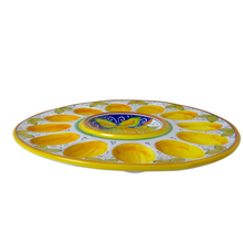 Load image into Gallery viewer, Egg storage plate (29cm diam) - Lemon