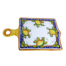 Load image into Gallery viewer, Cheese Plate (30x21cm), square with handle - Lemon