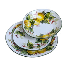Load image into Gallery viewer, 3 piece dinner set (dinner plate, bread plate & soup/dessert bowl) - Limone mazzo