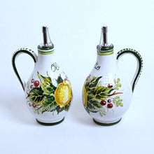 Load image into Gallery viewer, Oil & vinegar bottle set with handles - Limone mazzo, 350ml