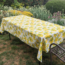 Load image into Gallery viewer, Rectangular cotton tablecloth - 135x240cm - Mimosa design