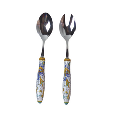 Load image into Gallery viewer, Large round serving bowl (30cm) + salad servers - Raffaellesco