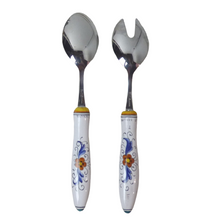 Load image into Gallery viewer, Large round serving bowl (30cm) + salad servers - Raffaellesco