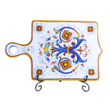 Load image into Gallery viewer, Cheese Plate (30x21cm), square with handle - Ricco Deruta
