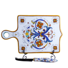 Load image into Gallery viewer, Cheese Plate (30x21cm), square with handle - Ricco Deruta