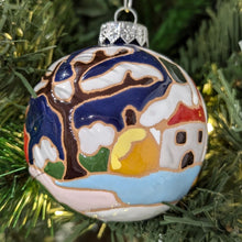 Load image into Gallery viewer, Christmas tree ornament - large (8cm) - Tuscan scenes