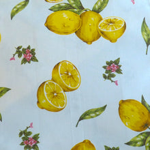 Load image into Gallery viewer, Rectangular cotton tablecloth - 135x240cm - lemons design