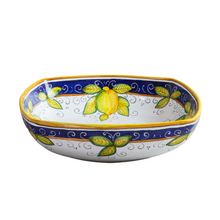 Load image into Gallery viewer, Large square serving bowl (30cm) - Lemon