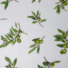 Load image into Gallery viewer, Rectangular cotton tablecloth - 135x240cm - green olives design