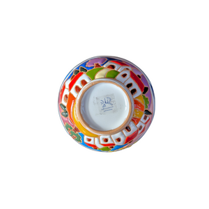 Round bowl with Tuscan house, relief style - 12cm diam