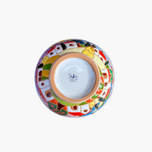 Load image into Gallery viewer, Round bowl with Tuscan houses, relief style - 14cm diam
