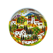 Load image into Gallery viewer, Round bowl 20cm with Tuscan village - relief style
