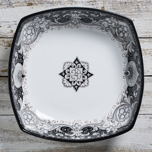 Large square serving bowl (30cm) - Nero