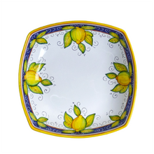 Load image into Gallery viewer, Large square serving bowl (30cm) - Lemon
