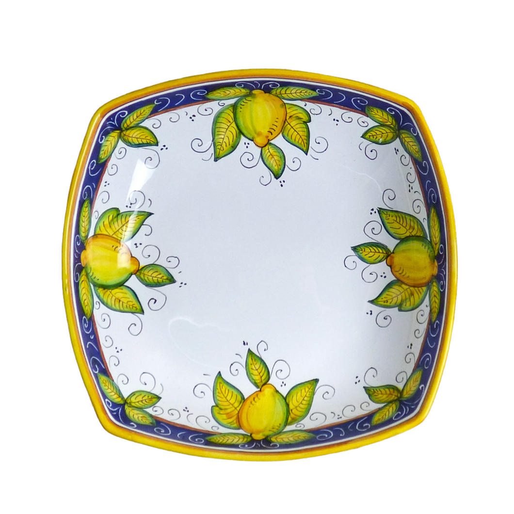 Large square serving bowl (30cm) - Lemon