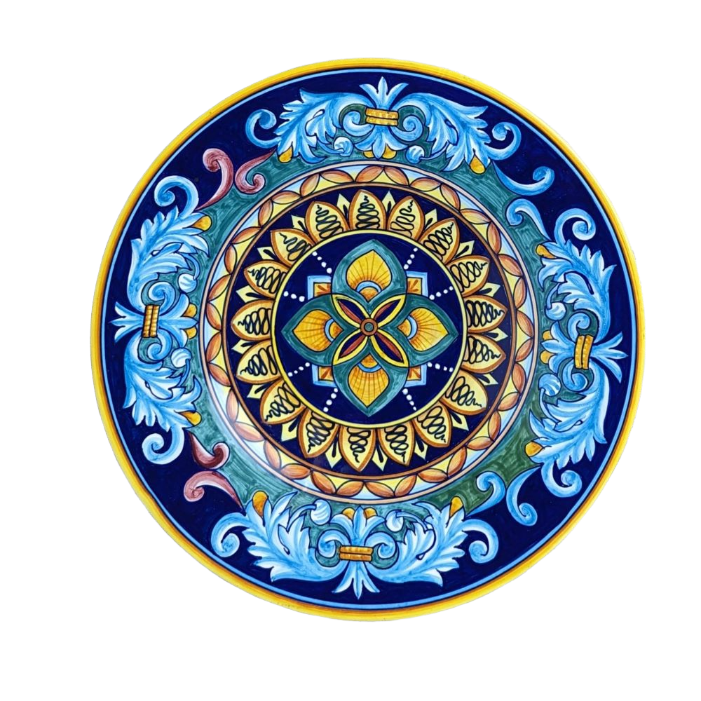 Decorative wall plate - large (35cm) - geometric, pattern B