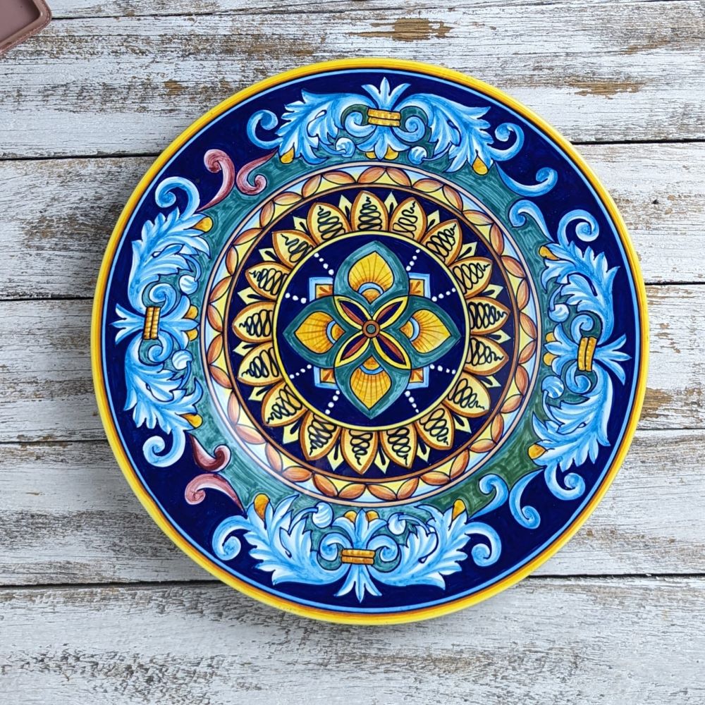 Decorative wall plate - large (35cm) - geometric, pattern B