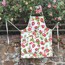 Load image into Gallery viewer, Cotton apron - strawberries
