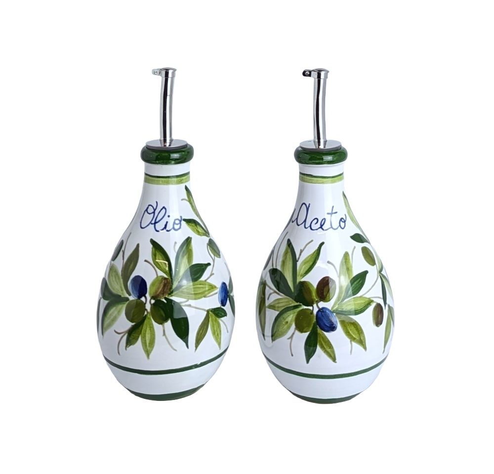 Olive Oil + Balsamic Vinegar Bottle set - Black olives, 300ml