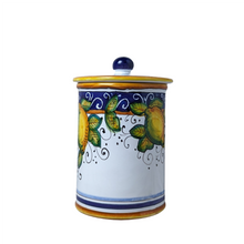 Load image into Gallery viewer, Storage canister with lid - medium (22cm high) - Lemon
