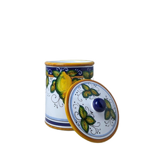 Load image into Gallery viewer, Storage canister with lid - medium (22cm high) - Lemon
