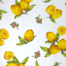 Load image into Gallery viewer, Round cotton tablecloth - 180cm diameter - lemons
