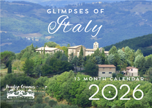 Load image into Gallery viewer, 2026 &#39;Glimpses of Italy&#39; 13-month calendar

