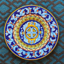 Load image into Gallery viewer, Decorative wall plate - very large (45cm) - geometric pattern A
