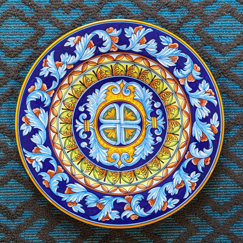 Decorative wall plate - very large (45cm) - geometric pattern A