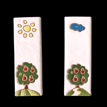 Load image into Gallery viewer, Ceramic house number tile - Italian villa, ceramic relief style
