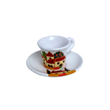 Load image into Gallery viewer, Espresso cup &amp; saucer with Tuscan scene
