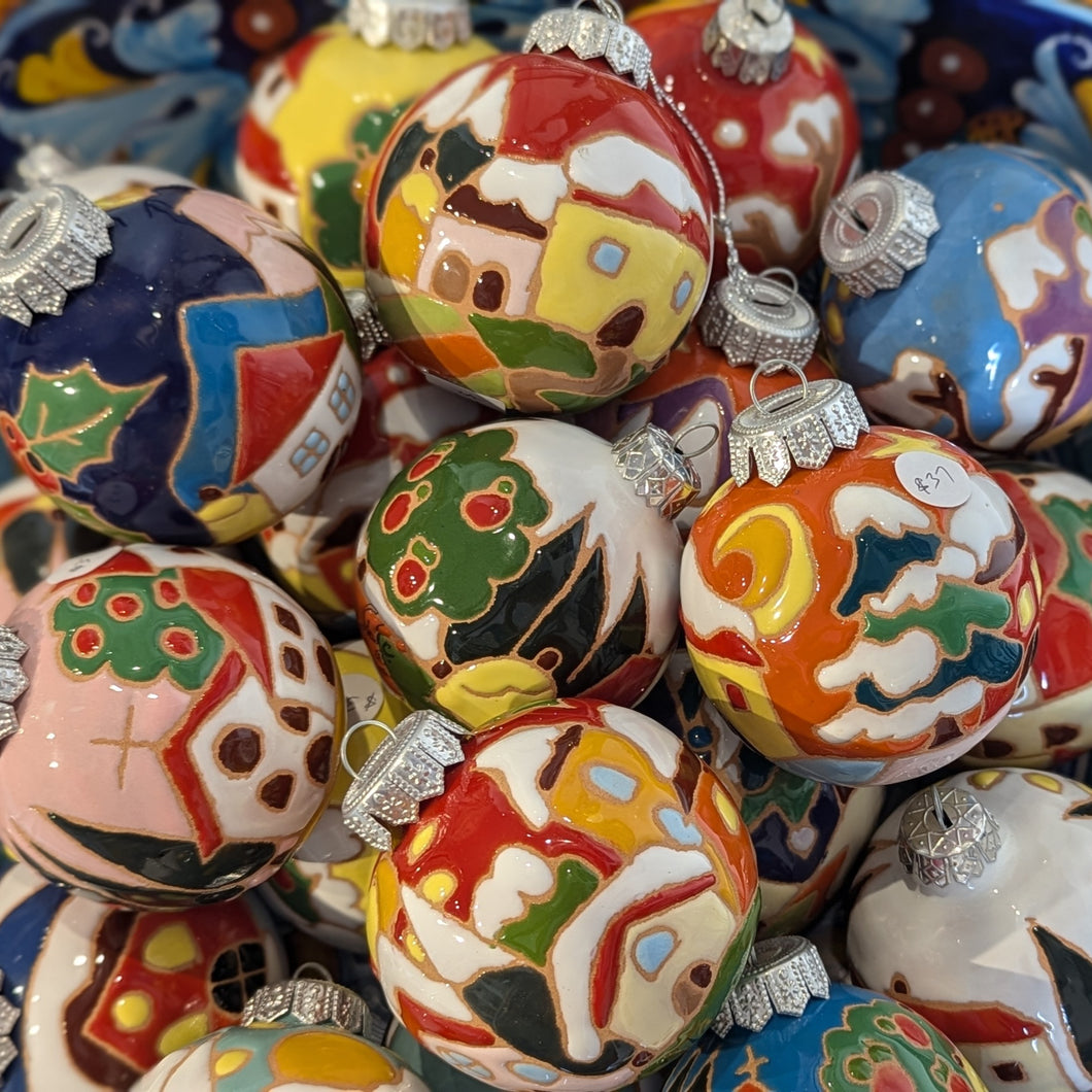 Christmas tree ornament - medium (6cm) - various Tuscan designs
