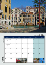 Load image into Gallery viewer, 2026 &#39;Glimpses of Italy&#39; 13-month calendar
