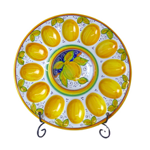 Load image into Gallery viewer, Egg storage plate (29cm diam) - Lemon
