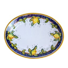 Load image into Gallery viewer, Oval serving platter (44x25cm) - Lemon
