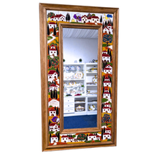 Load image into Gallery viewer, Mirror with Tuscan country &#39;relief ceramic&#39; tiles
