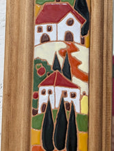 Load image into Gallery viewer, Mirror with Tuscan country &#39;relief ceramic&#39; tiles
