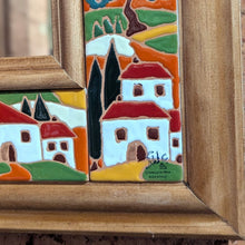Load image into Gallery viewer, Mirror with Tuscan country &#39;relief ceramic&#39; tiles
