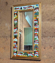 Load image into Gallery viewer, Mirror with Tuscan country &#39;relief ceramic&#39; tiles
