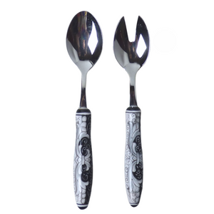 Salad Server Set (Fork & Spoon) - Nero