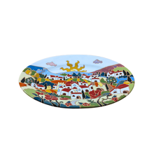 Load image into Gallery viewer, Oval platter/wall plate with Tuscan village 30 x 22cm
